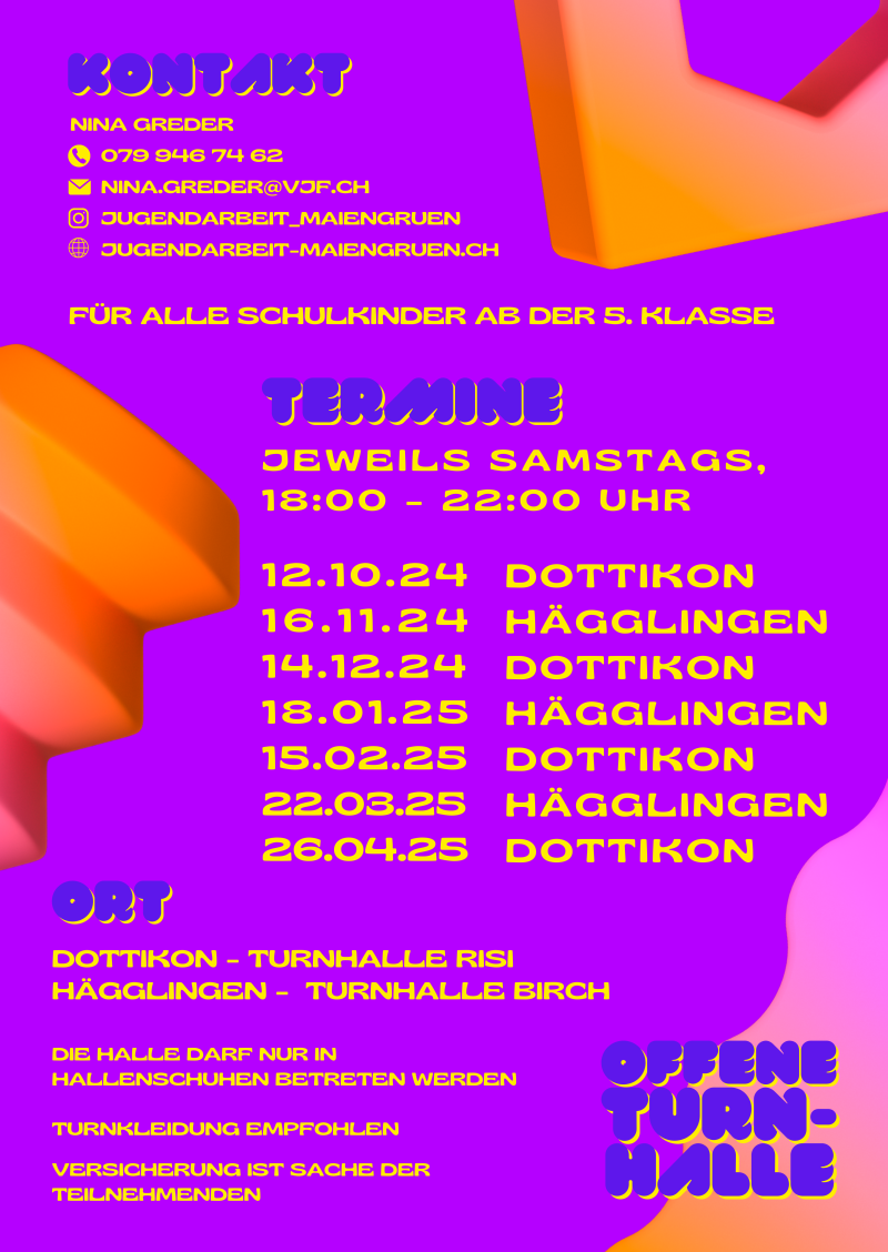 Daten offene Turnhalle Saison 24/25